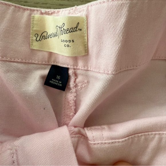 Universal Thread Cotton‎ Spandex PINK High-Rise Cargo Pants Women's 16 NEW - Picture 6 of 15